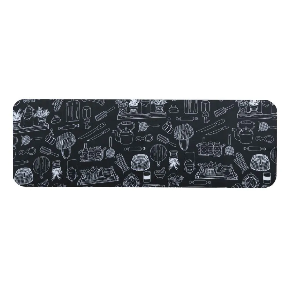 Tapete para Quarto Ou Sala Tecil 40X120 Cm - Giz Preto