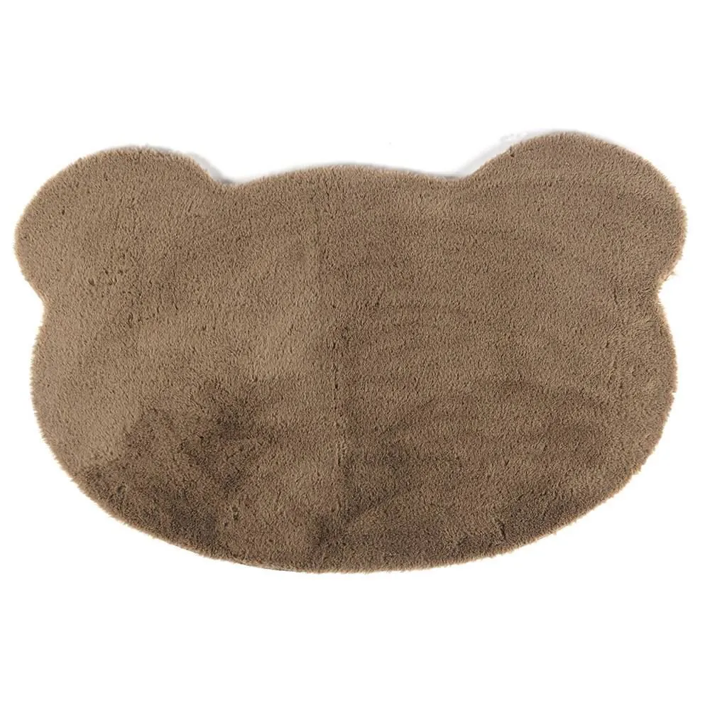 Tapete para Sala e Quarto Teddy 70X110 Cm - Urso Bege