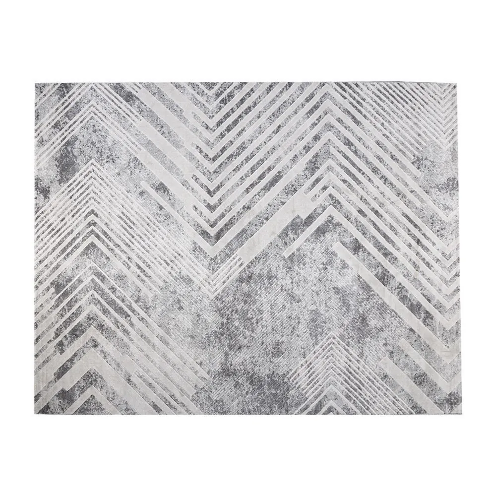 Tapete para Quarto e Sala Platinium 2,00X2,50 M - Cinza Geométrico