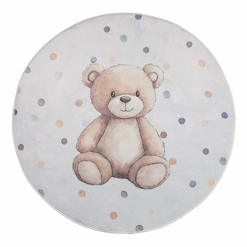 Tapete Soft 100 X 100Cm - Bege Urso