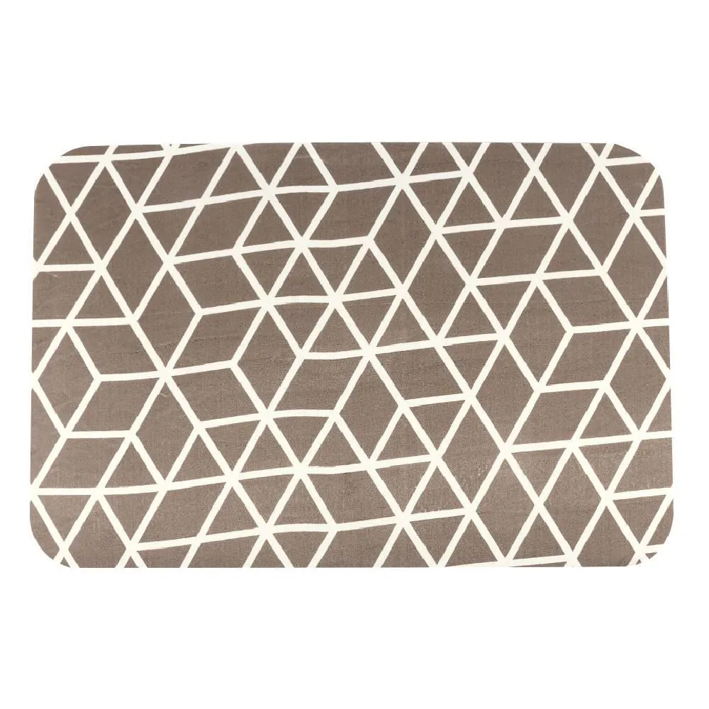 Tapete para Quarto e Sala Tecil 40X60 cm - Losango Marrom