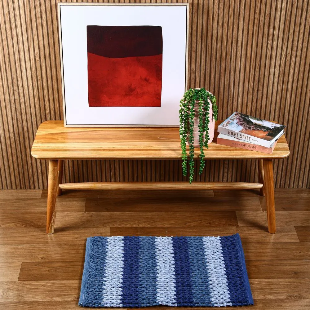 Tapete para Sala Tresse 45X75 Cm - Azul Marinho
