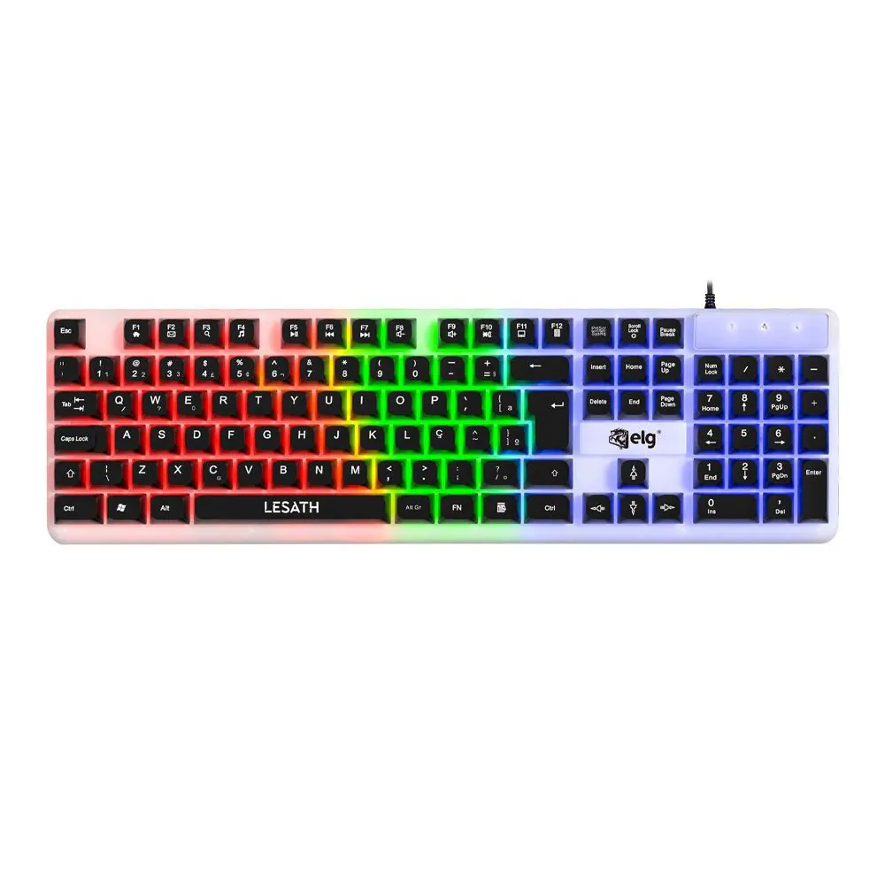 Teclado Gamer Elg Lesath com Membrana
