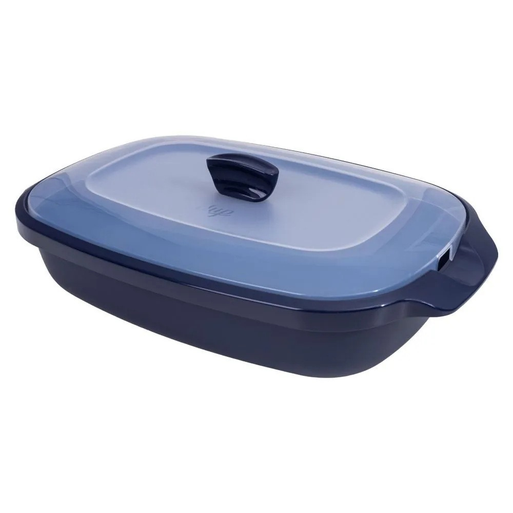 Tigela Oval com Tampa Allure Dup 2 Litros - Sortido