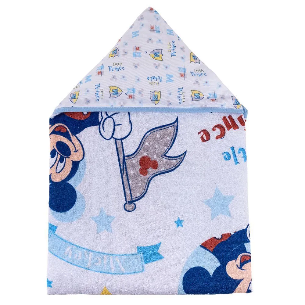 Toalha de Banho Bebê 70X90cm com Forro em Fralda Disney - Mickey