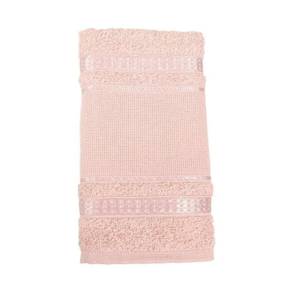 Toalha de Lavabo para Bordar - Rosa Chá