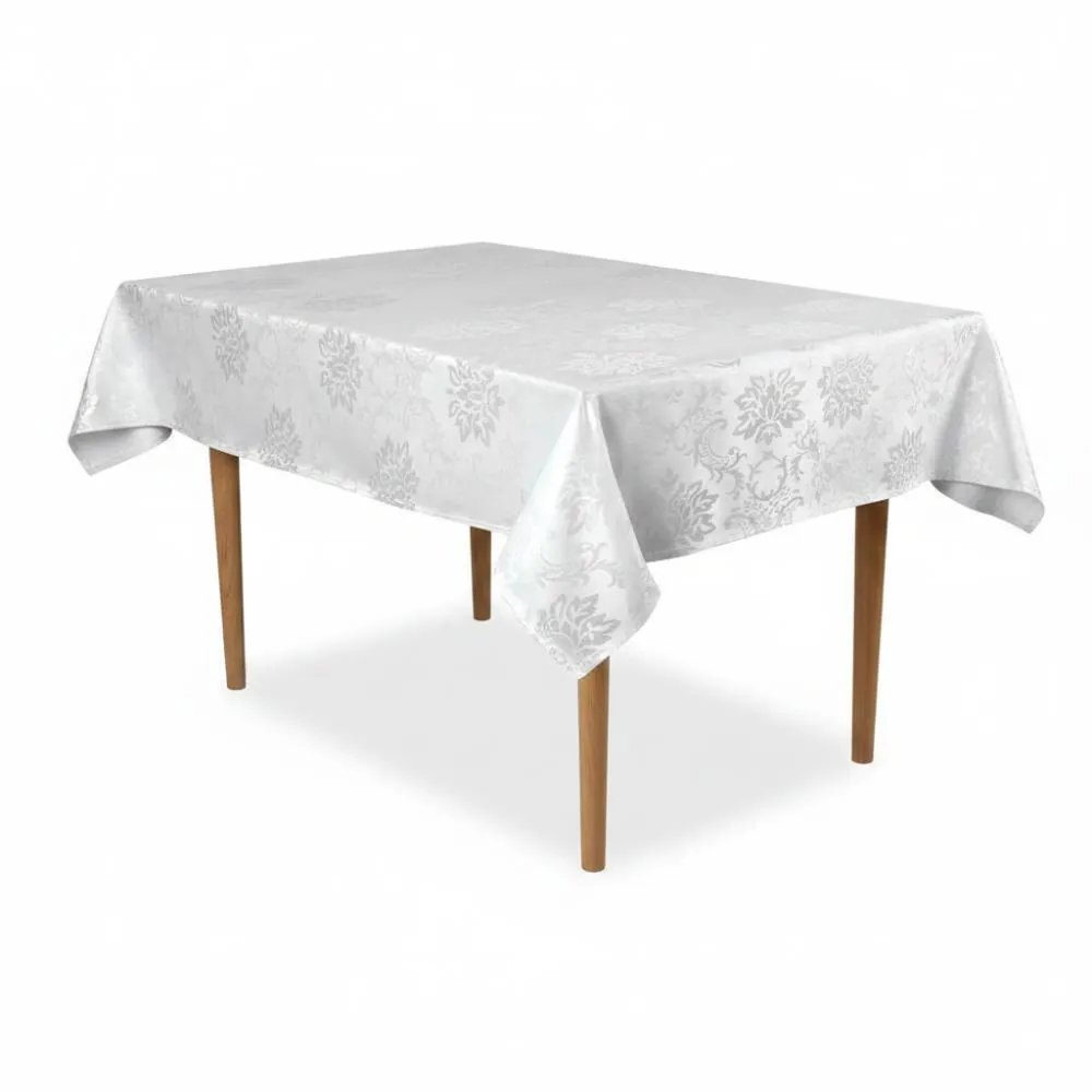 Toalha de Mesa 1,35M X 2,10M Elegance - Arabesco Branco