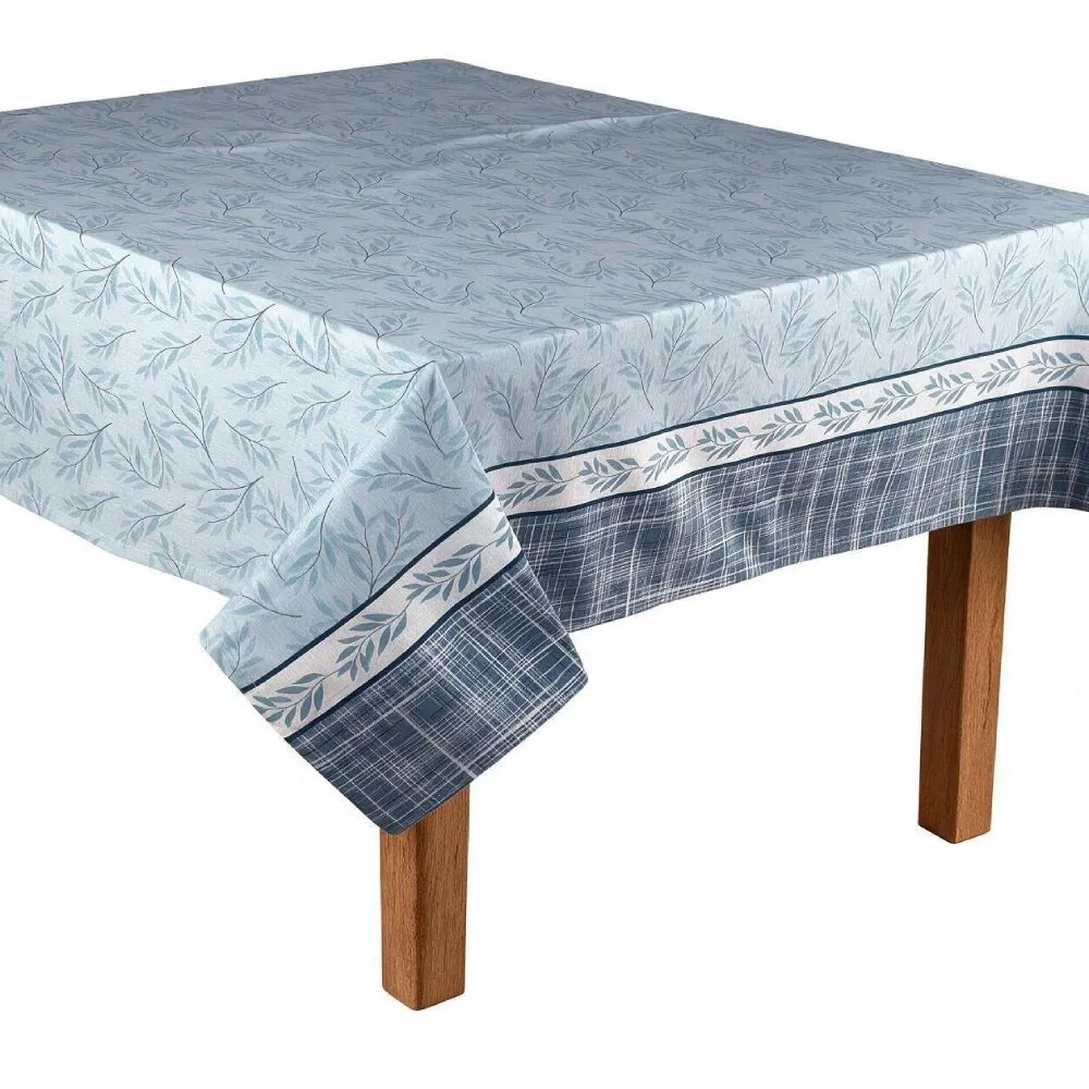 Toalha de Mesa 1,40 X 2,10M by Lepper - Folhas Azuis