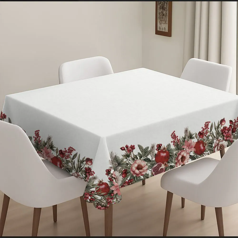 Toalha de Mesa 1,40 X 1,40 m Estampada - Romã