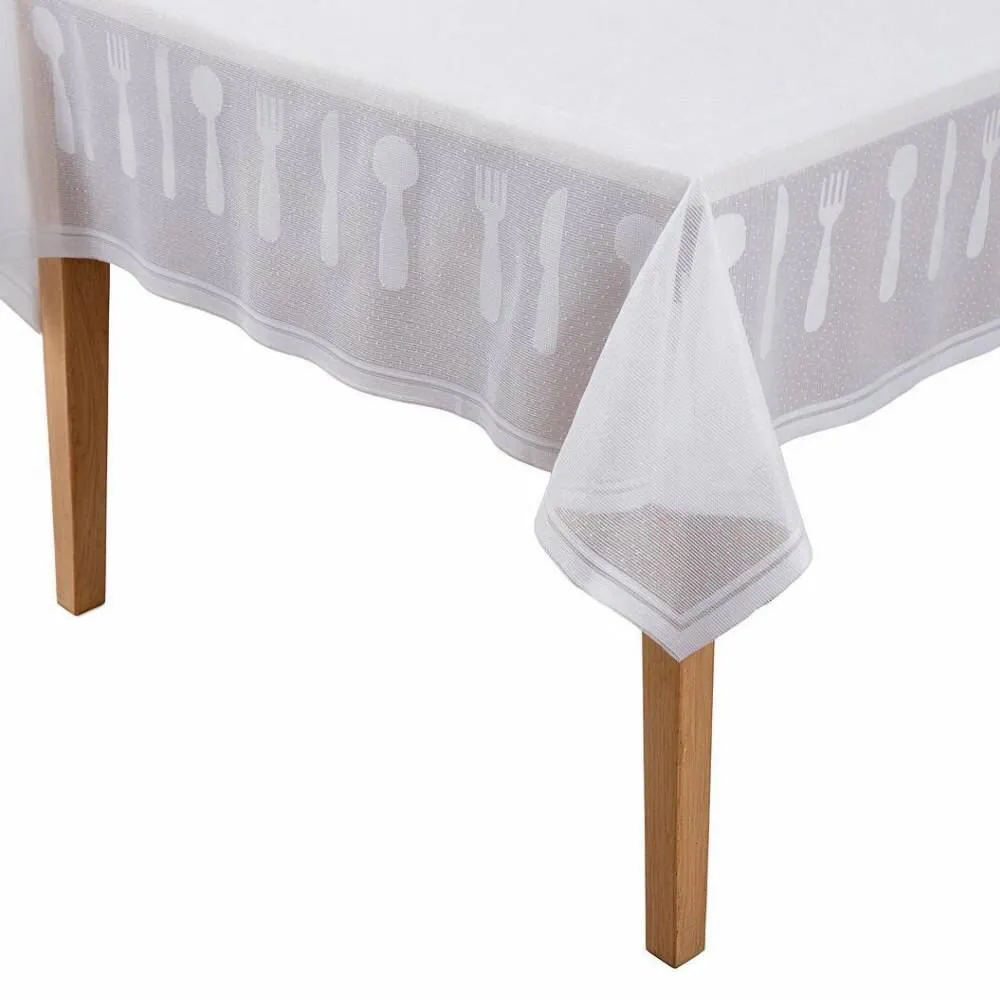 Toalha de Mesa Quadrada Madri 140X140 - Branco