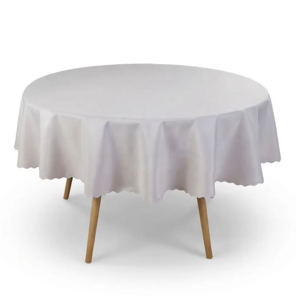 Toalha de Mesa Redonda 1,80 m Gourmet Salehtex - Branco