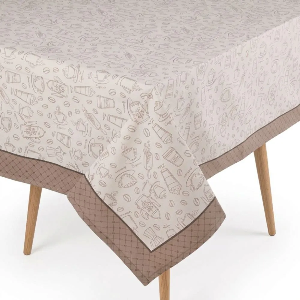 Toalha de Mesa 1,40X2,50M Clean Döhler - Desenho Café