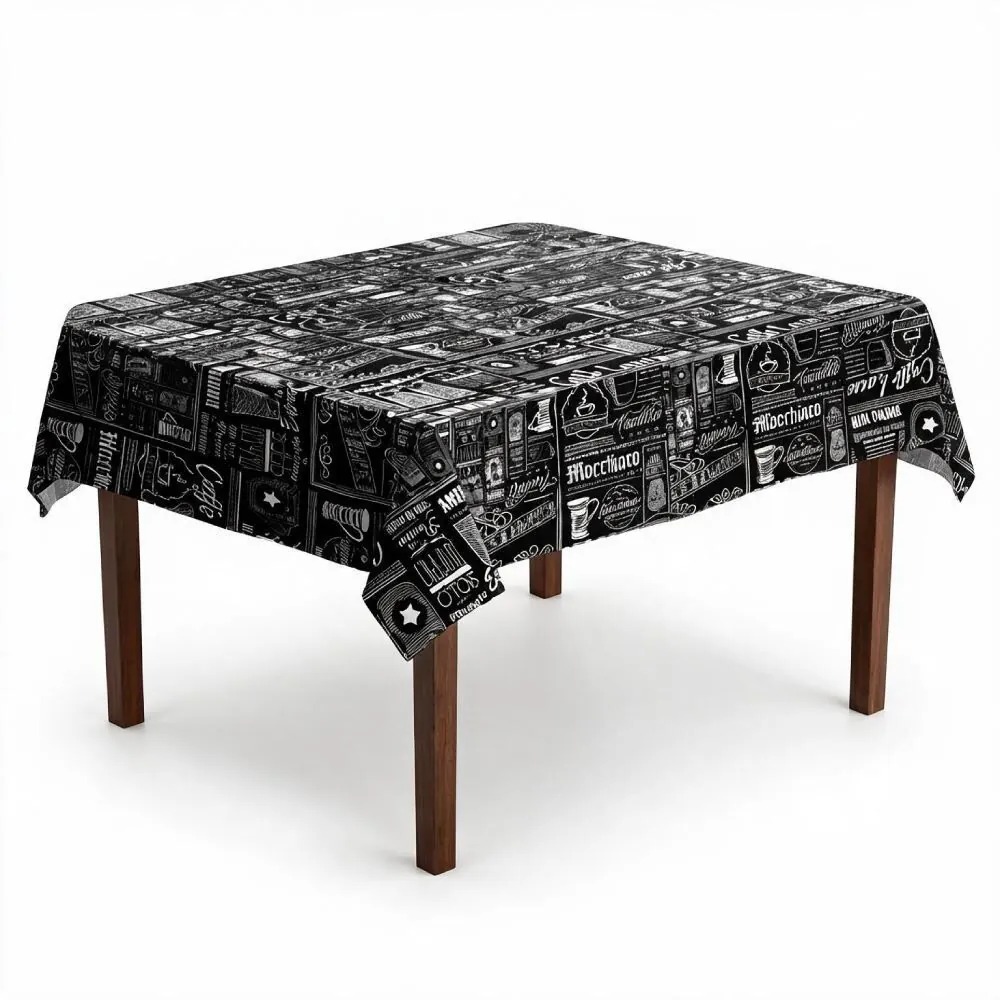 Toalha de Mesa Térmica 1,38X1,38 m Salehtex - Café Expresso Preto
