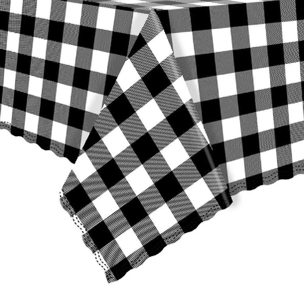 Toalha de Mesa Térmica 1,38M X 2,10M Salehtex - Xadrez Preto