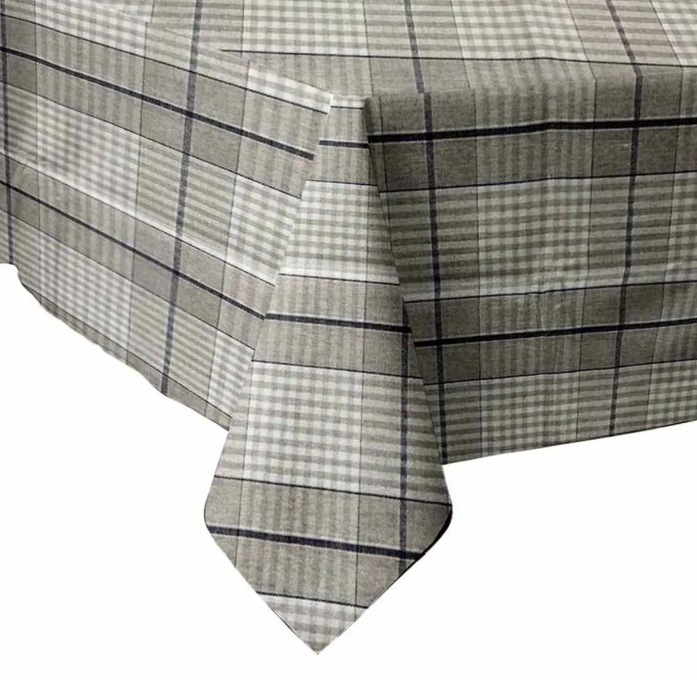 Toalha de Mesa Térmica 1,40X1,40 m - Xadrez Cinza