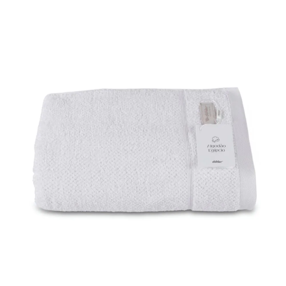 Toalha de Rosto Algodão 100% Fio Egípcio Döhler - Branco
