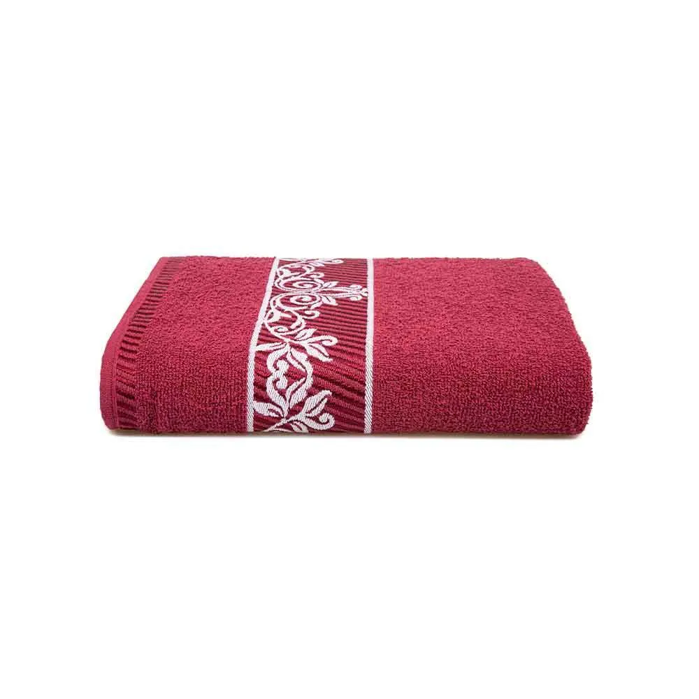 Toalha de Rosto 100% Algodão Botanic - Borgonha