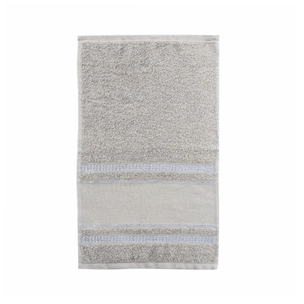Toalha Lavabo para Bordar Capricho - Cinza Luar