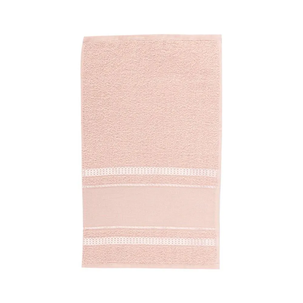 Toalha Lavabo para Bordar Capricho - Rosa Chá