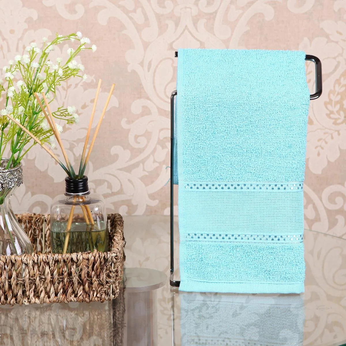 Toalha Social Lavabo - Azul Doce
