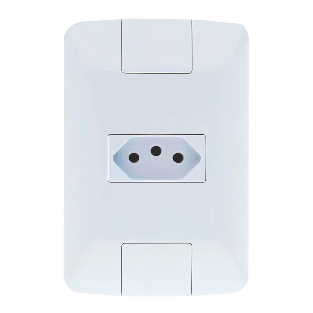 Tomada Tramontina Aria 2P+T 10A 250V Branca - 57241010