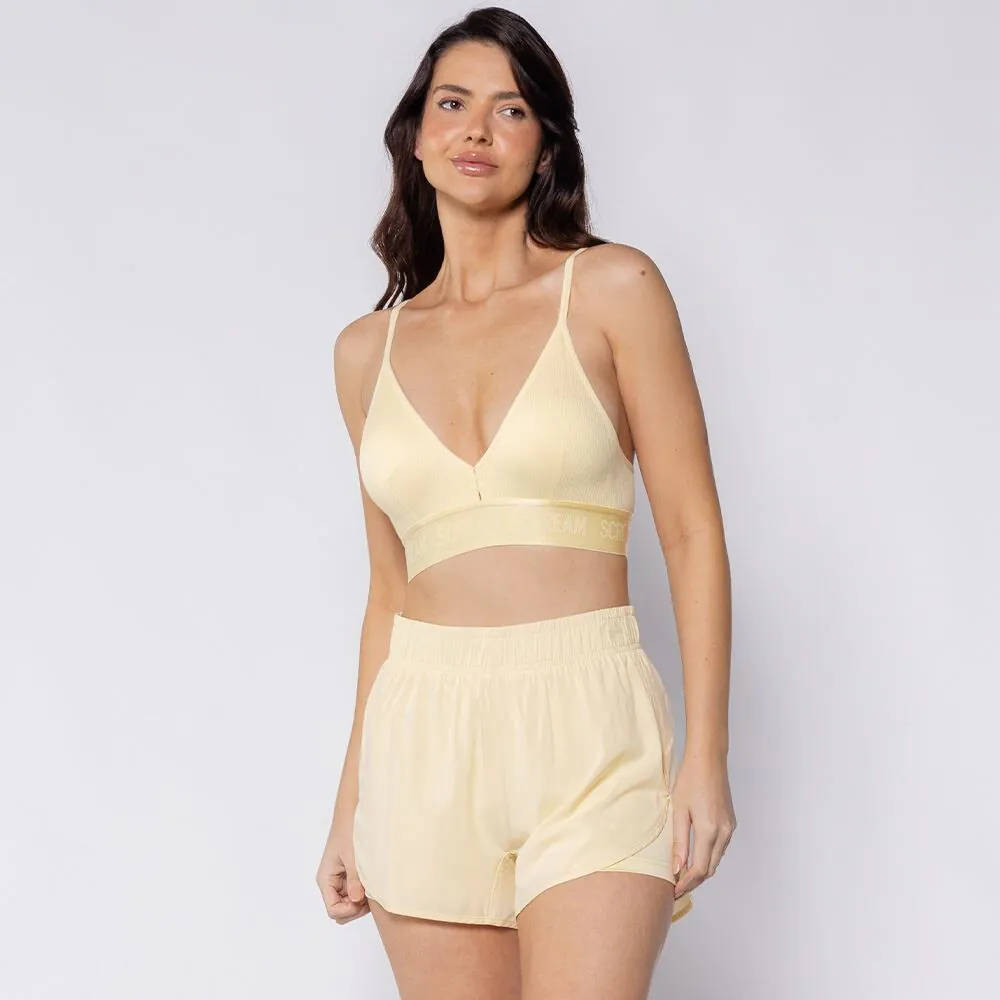 Top Feminino Esportivo Sem Costura Scream Amarelo