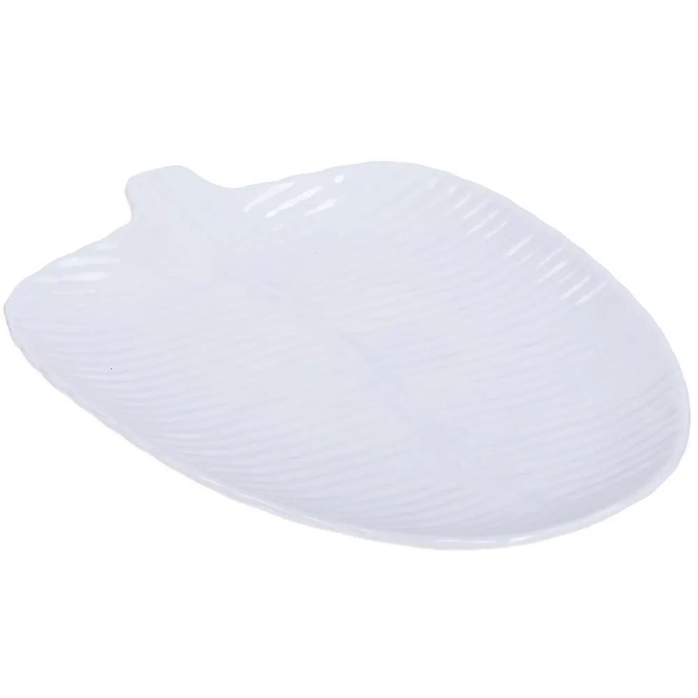 Travessa de Folha 29Cm Solecasa - Branco