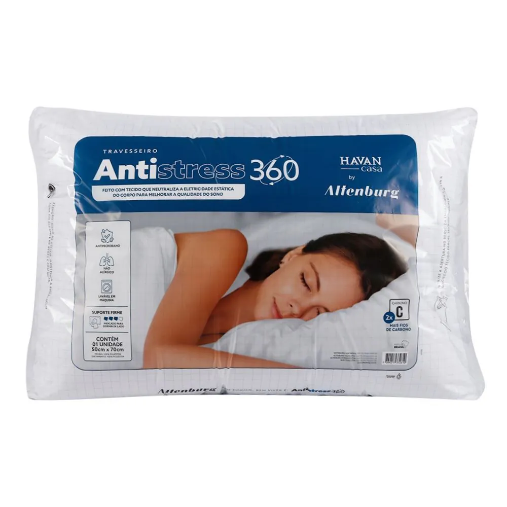 Travesseiro Antistress 50Cm X 70Cm - Branco