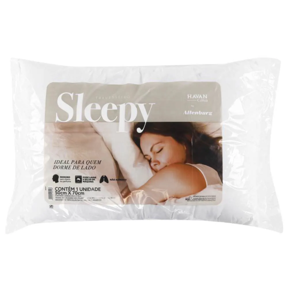 Travesseiro Suporte Médio Sleepy By Altenburg - Branco