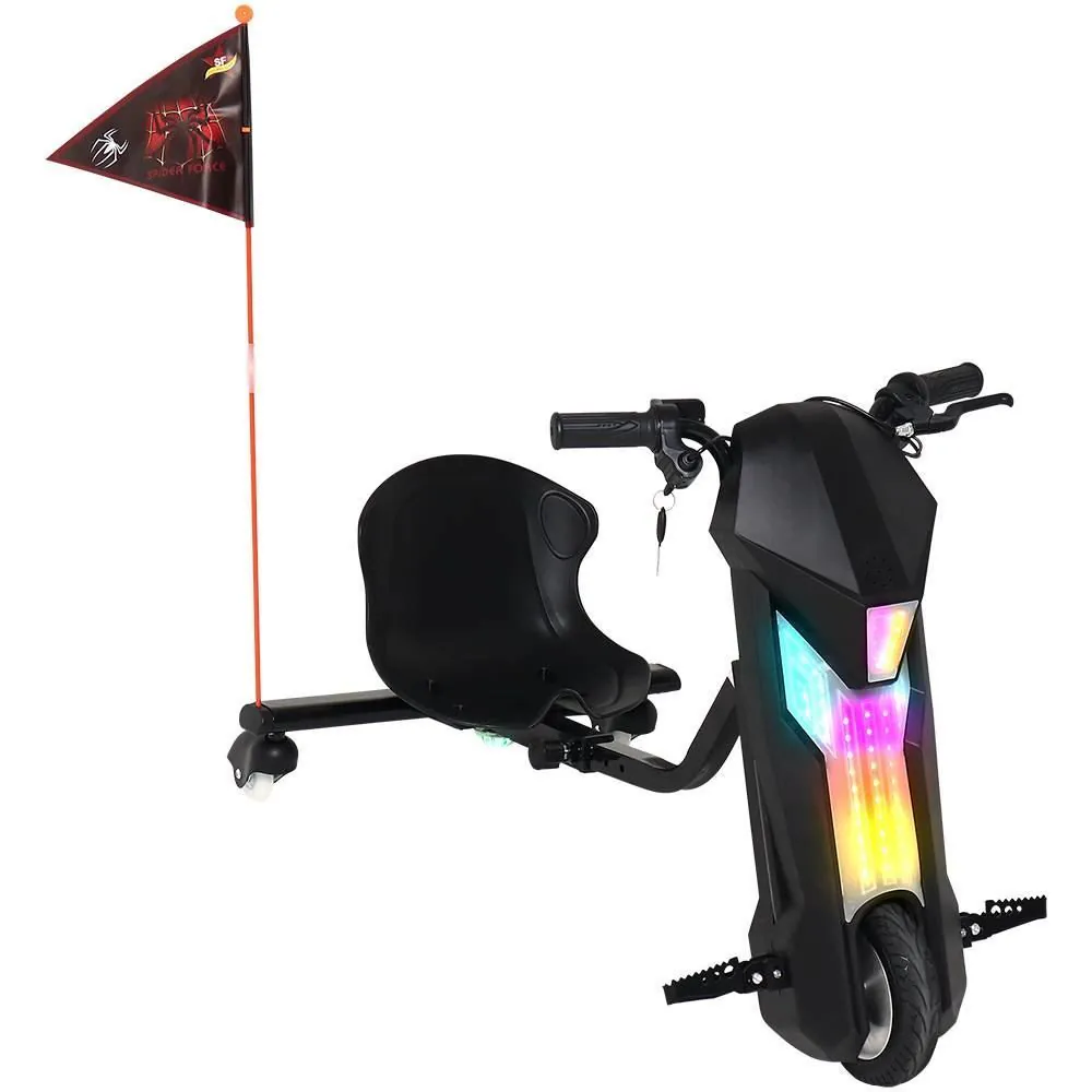 Triciclo Elétrico Drift 250W com 3 Velocidades - Preto