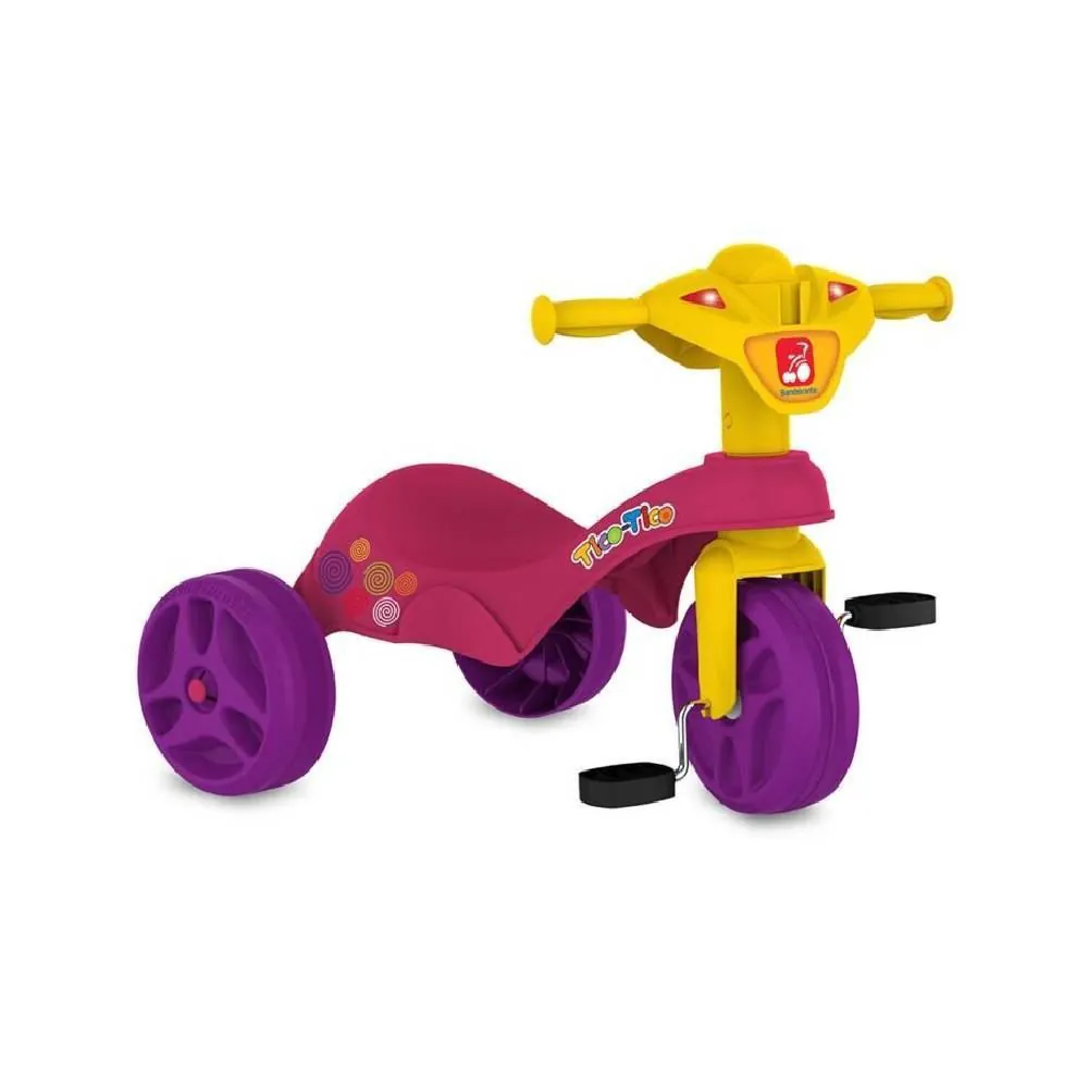 Triciclo Infantil Tico Tico Club Rosa Brinquedos Bandeirante - 654