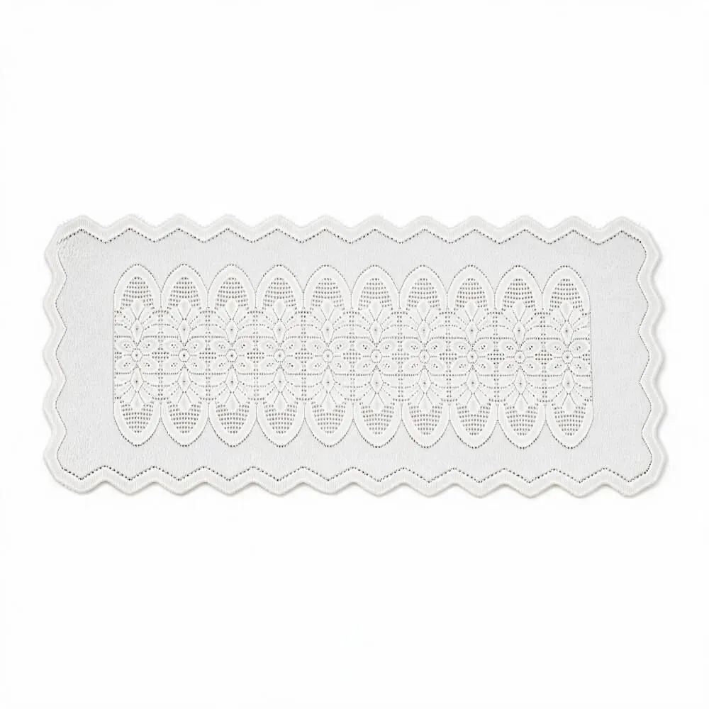 Trilho de Mesa 50Cm X 1,25M Arabesco - Branco