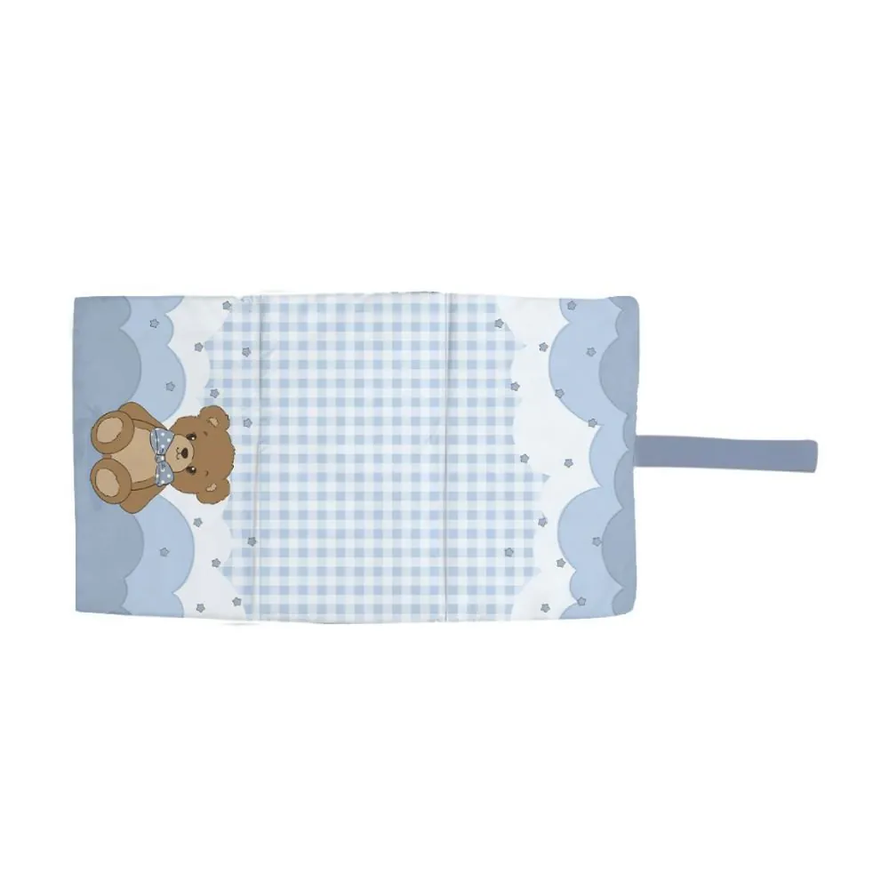 Trocador de Fraldas para Bebê Impermeável Baby - Urso Azul