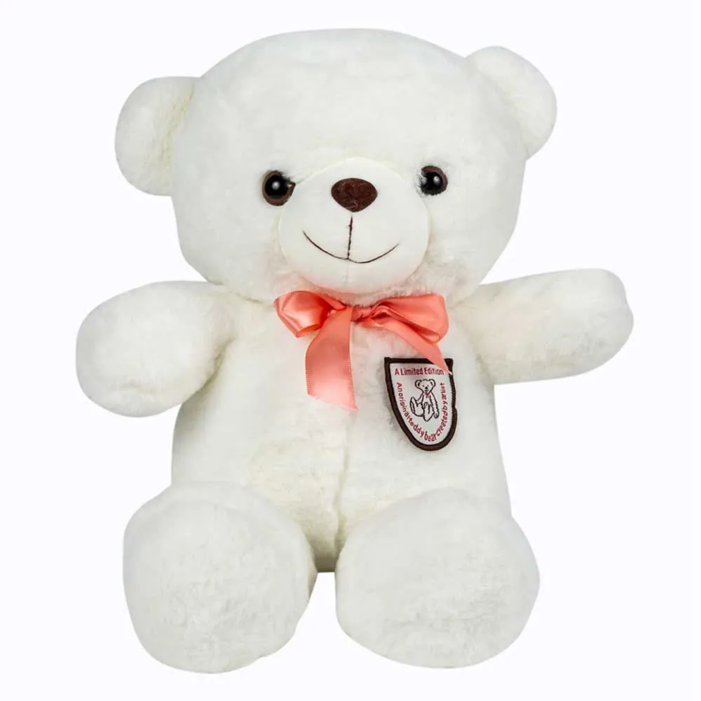 Urso de Pelúcia 40Cm Branco Toys - HBR0334