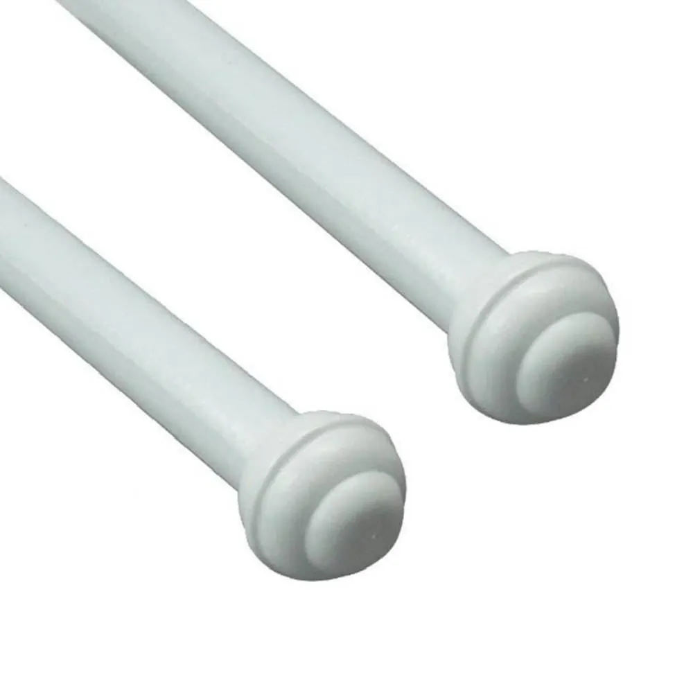 Varão de Cortina Grosso Duplo 2,00 m Fosco - Branco Fosco