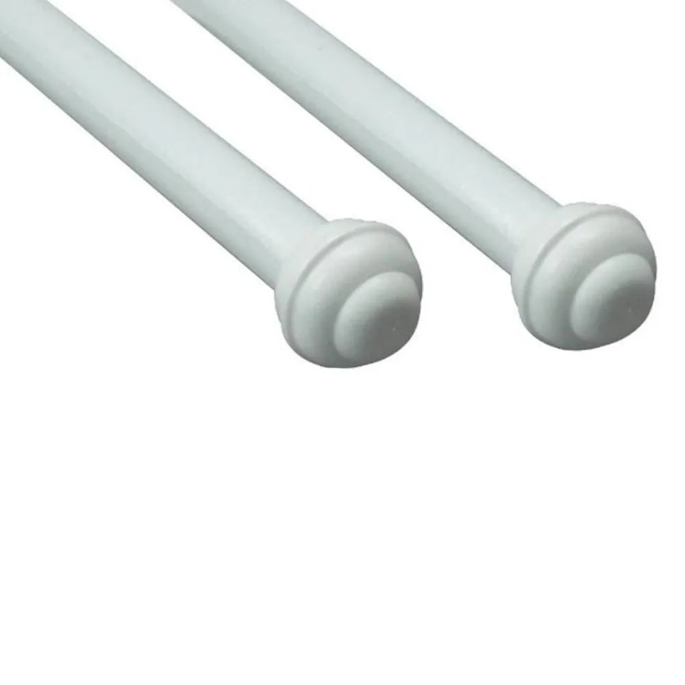 Varão de Cortina Grosso Duplo 2,50 m Fosco - Branco Fosco