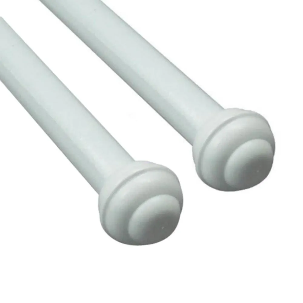 Varão de Cortina Médio Duplo 2 m Fosco - Branco Fosco