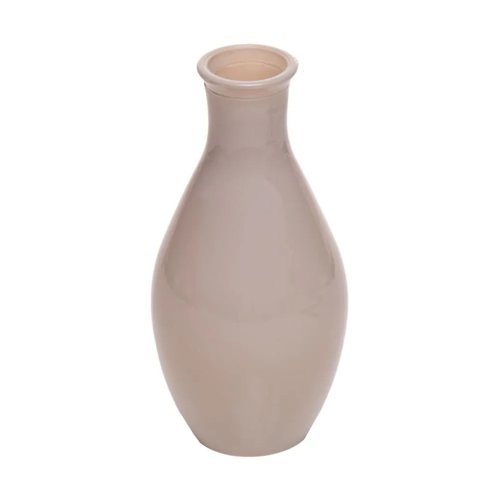 Vaso de Vidro Dália 14,5Cm Lyor - Cinza