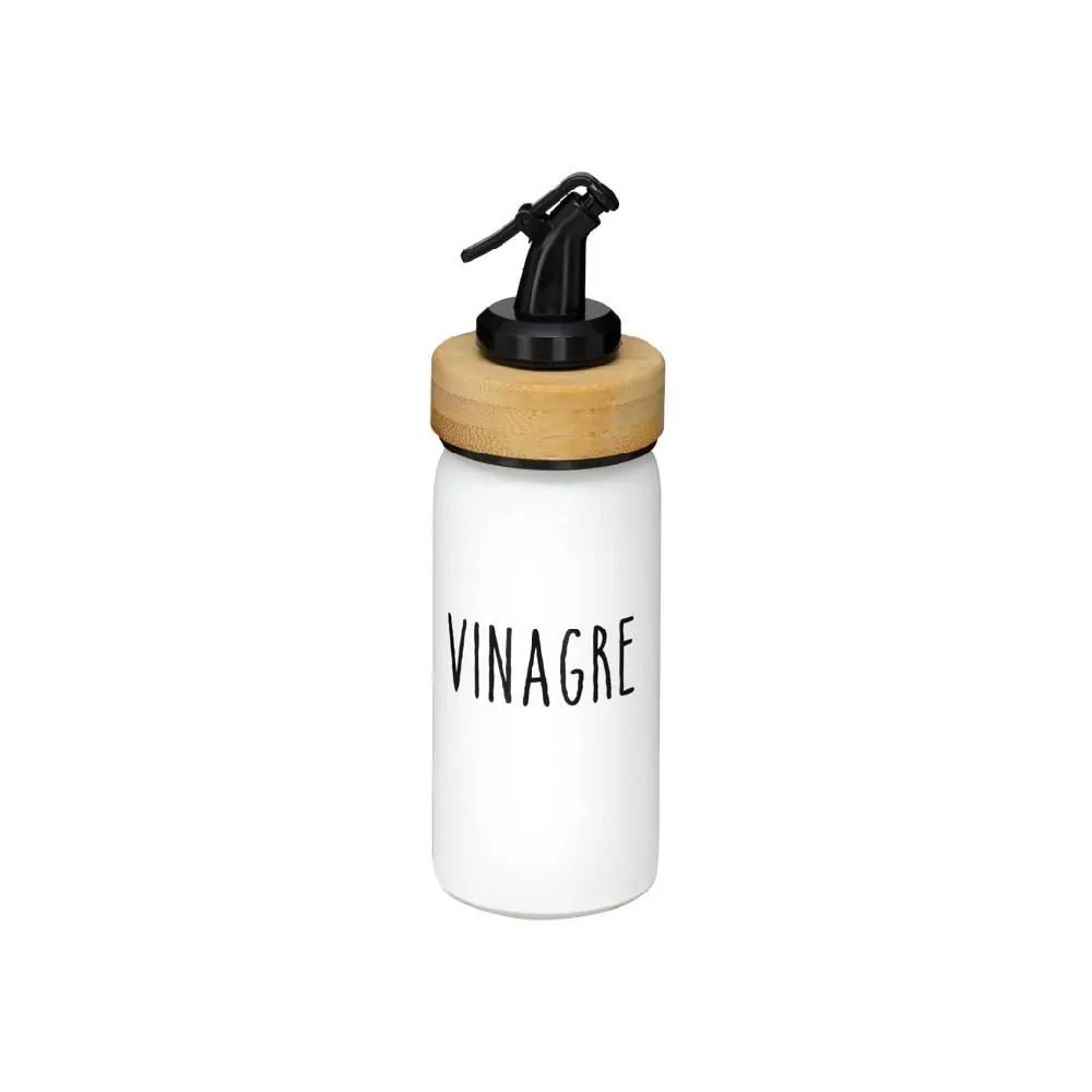 Vinagreiro de Vidro com Tampa de Bambu Doha 220Ml - Hauskraft
