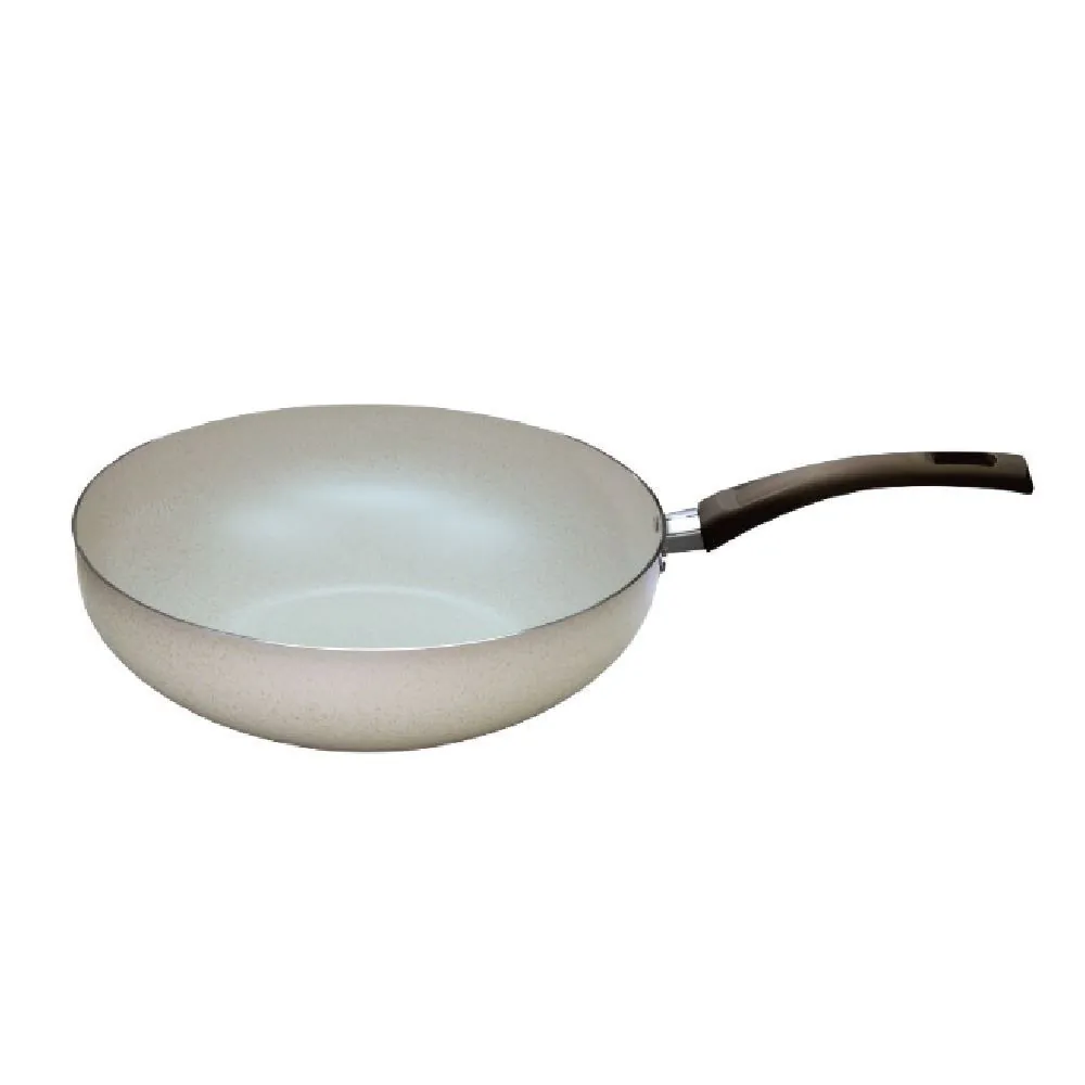 Wok Antiaderente Eko Multiflon 28Cm - Bege