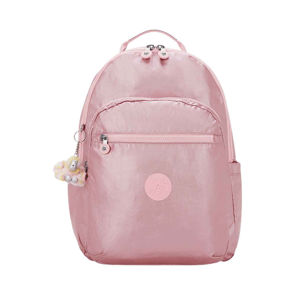 Mochila Kipling Seoul College Extra Bronze Pink