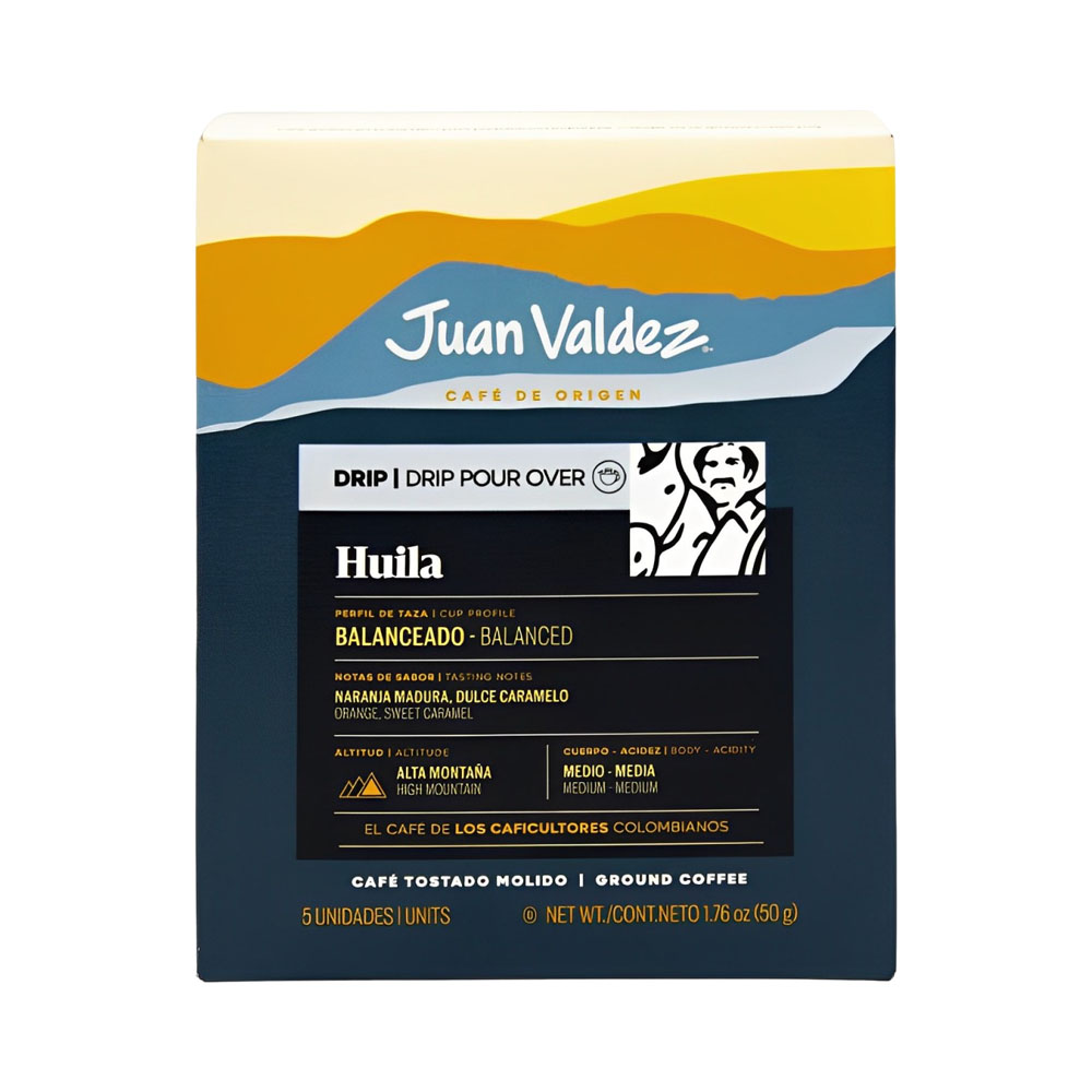 Café Juan Valdez Drip Huila 5 Unidades 50GR