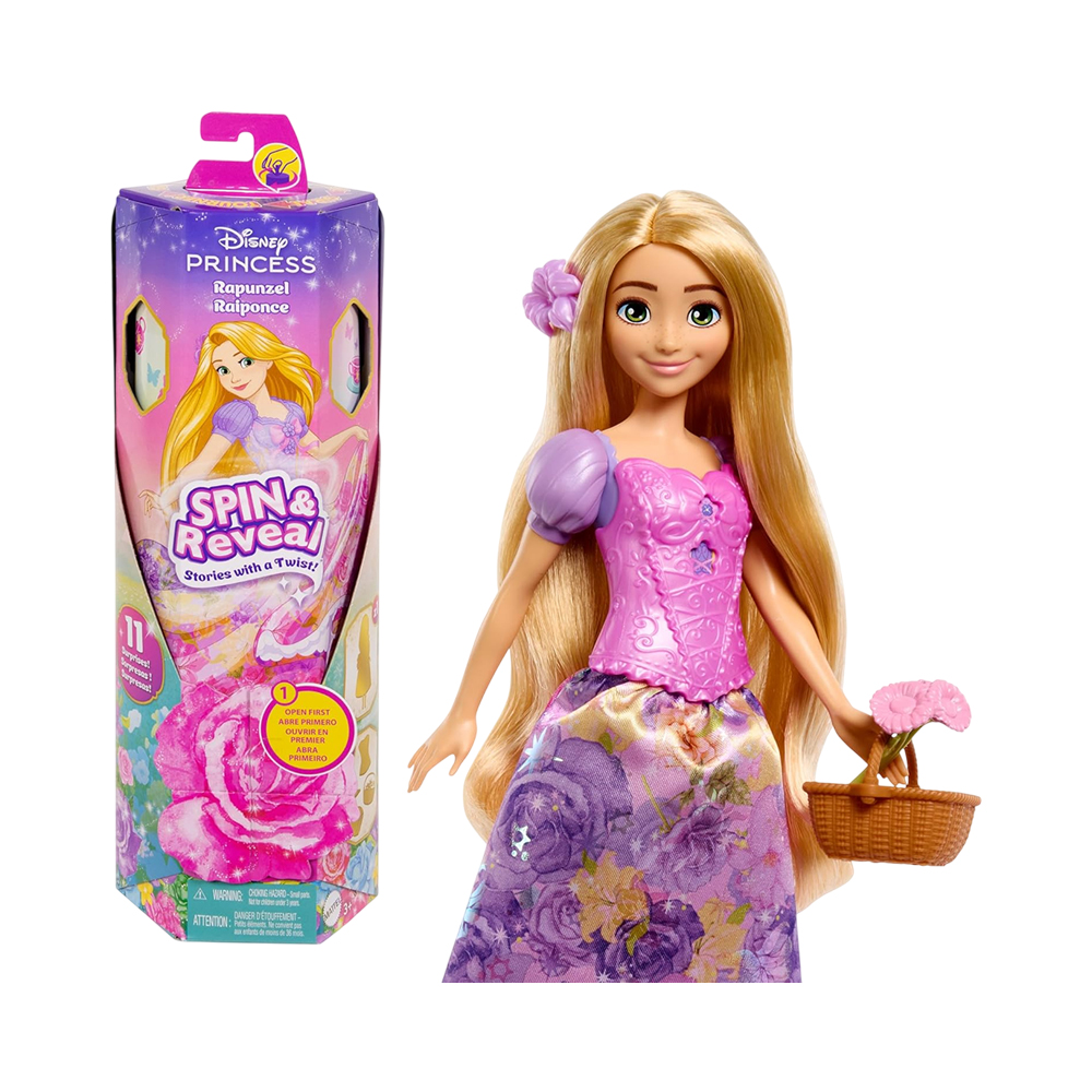 Boneca Mattel Disney Princess Rapunzel Spin Y Reveal HTV86