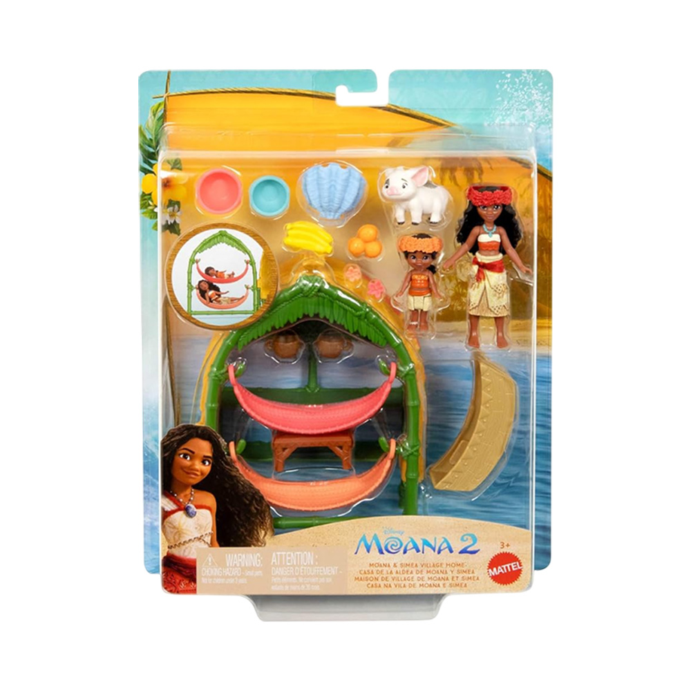 Set de Juego Mattel Casa de LA Aldea Moana Y Simea JBT51