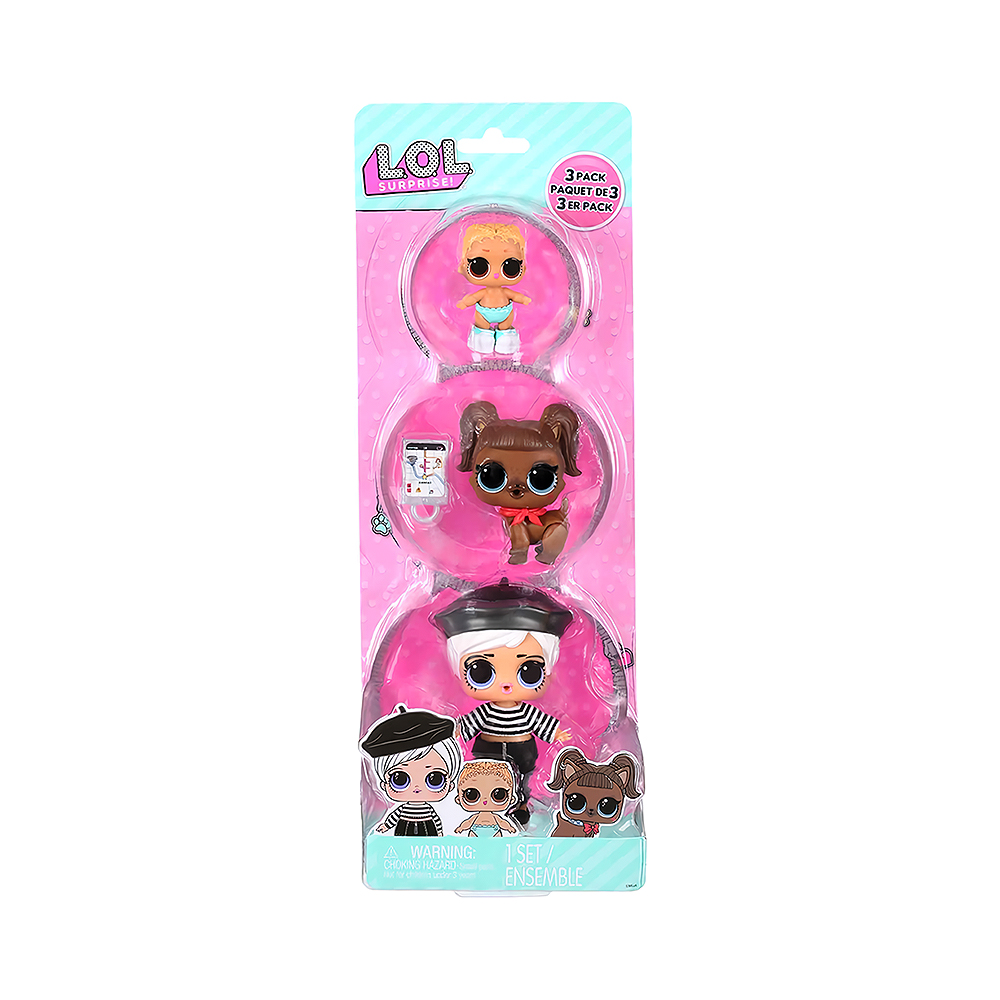Boneca L.o.l Surprise Beatnik Babe + Darling Doggie + Lil Kicks 987888EUC