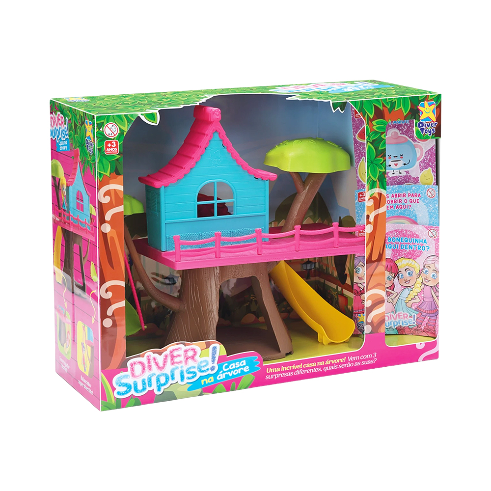 Kit de Jogo Divertoys Diver Surprise Casa da Árvore 8219