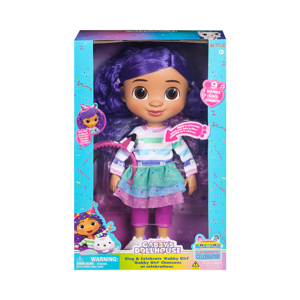 Boneca Spin Master Dreamworks Gabby's Dollhouse Cat-errific Celebration Sing & Celebrate Gabby Girl 6070859