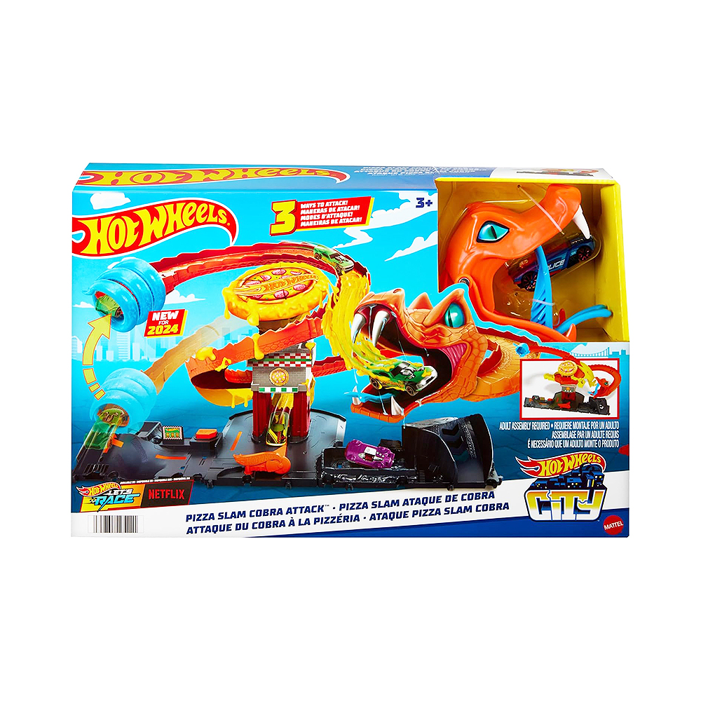 Pista de Jogo Mattel Hot Wheels City Pizza Slam Cobra Attack HTN81