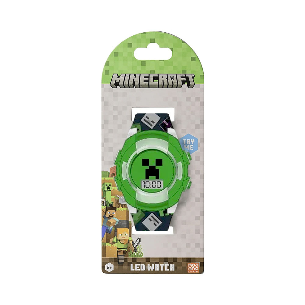 Relógio Digital Minecraft MIN4228BOI Verde/preto