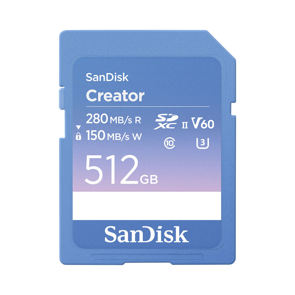 Cartão de Memória Sandisk Creator Series Uhs-ii Sdxc 512GB